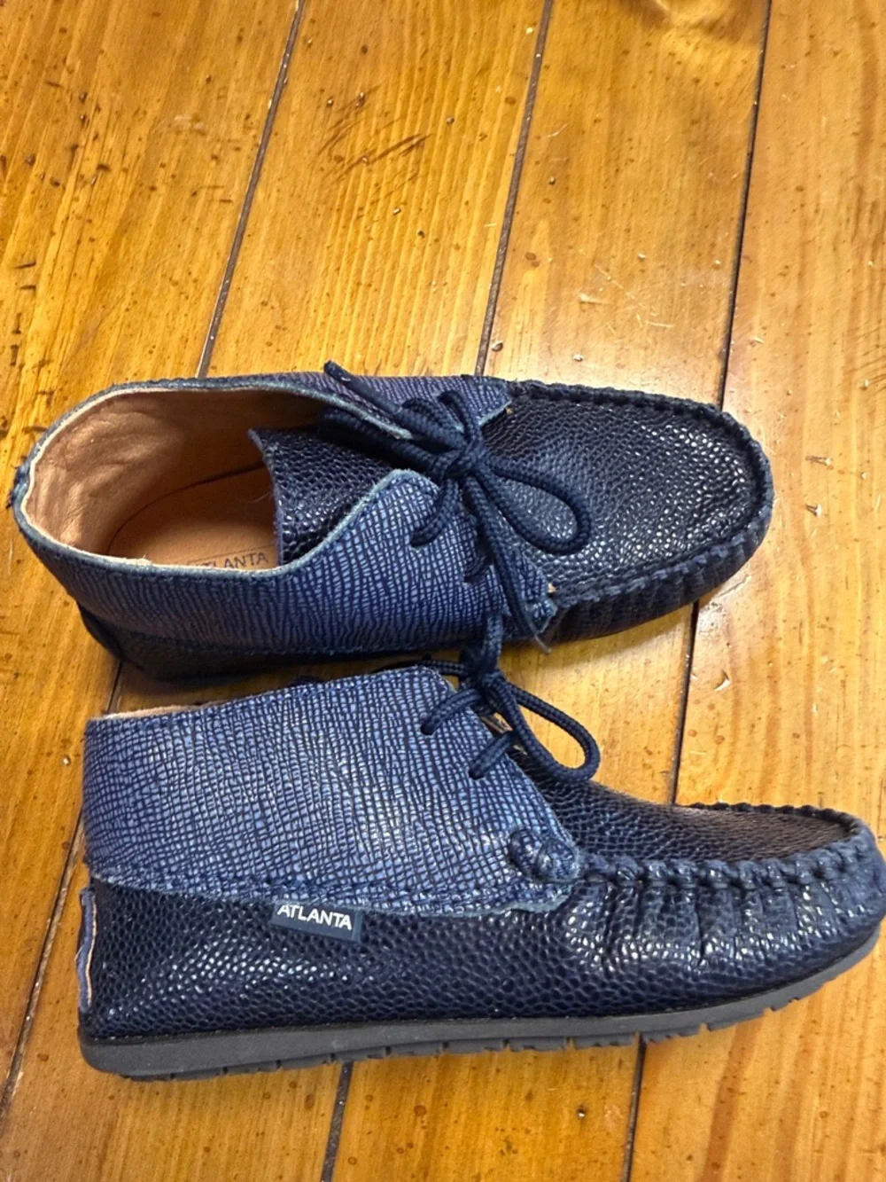 Men's Navy Chukka Moc Toe Boots